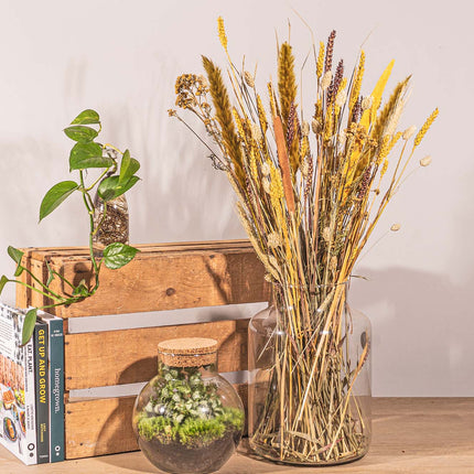 Dried flowers - Yellow & Brown - Dried bouquet - 70cm