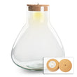 Terrarium bottle 'Sam XL' - Incl. LED cork - Closed terrarium Ø 30 cm ↑ 32 cm