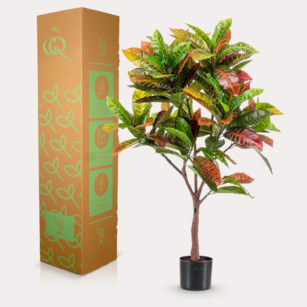 Croton Codiaeum - Wonderstruik - 120 cm - Kunstplant