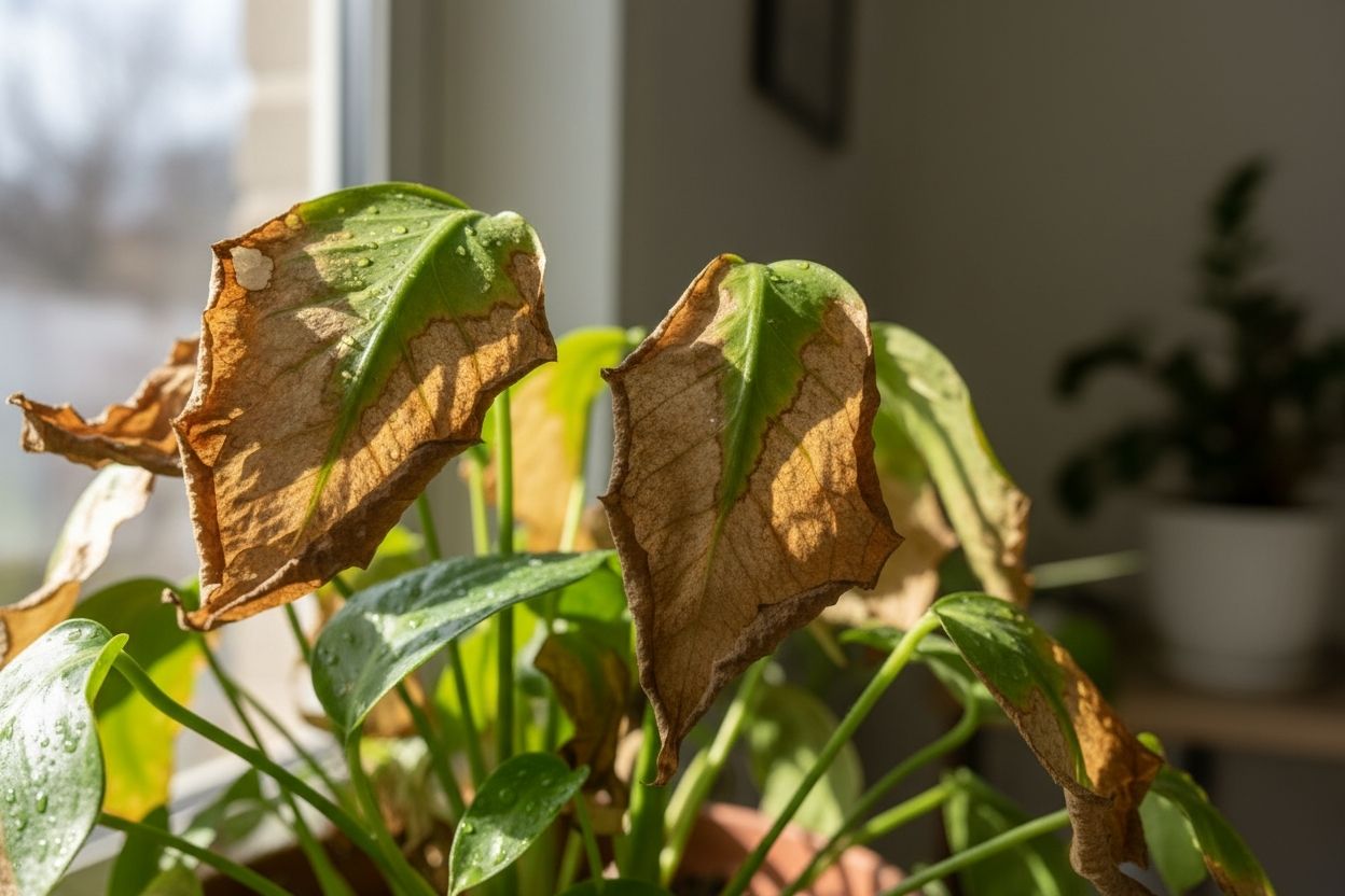 Brown leaves on your plants: causes, solutions & prevention