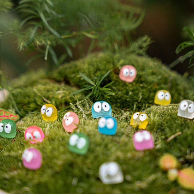 Minis - Set of 14 - Miniature Figurines - Glow in the dark - Multicolor - ↑ 1 cm