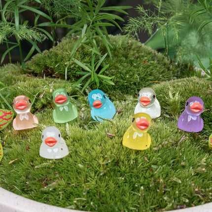 Leuchten im Dunkeln - Enten - Bunt - ↑ 2 cm - 7 Stück