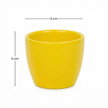 Lemon - Mini plantenpot - Bol pot geel - Ø 6 cm ↑ 6 cm