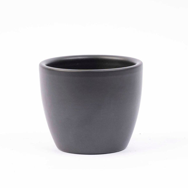 matte plant pot Mini ceramic anthracite pot for mini plants