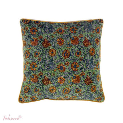 Decorative Cushion Imbarro - Floral Print - Green