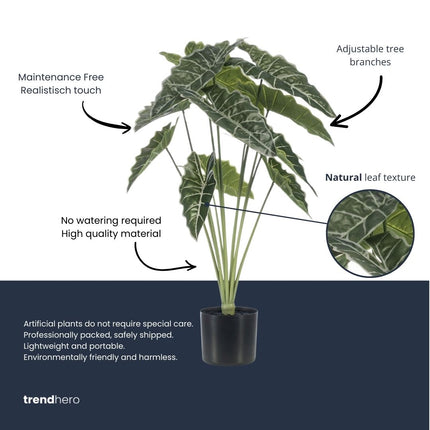 Alocasia 80 cm - Künstliche Pflanze