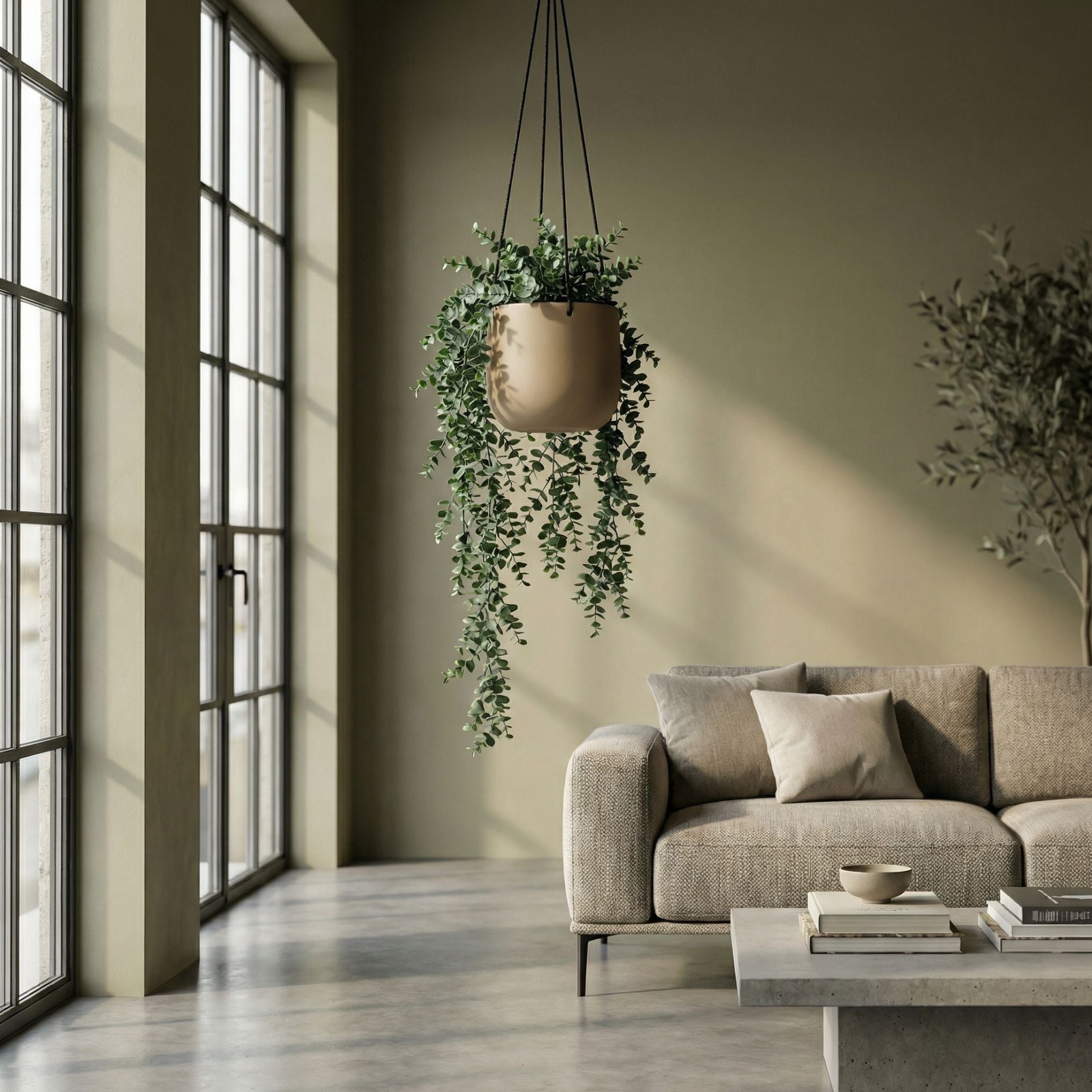 faux eucalyptus hanging plant Artificial Eucalyptus