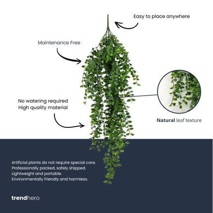 Artificial Ficus Pumila - hangplant - 80 cm