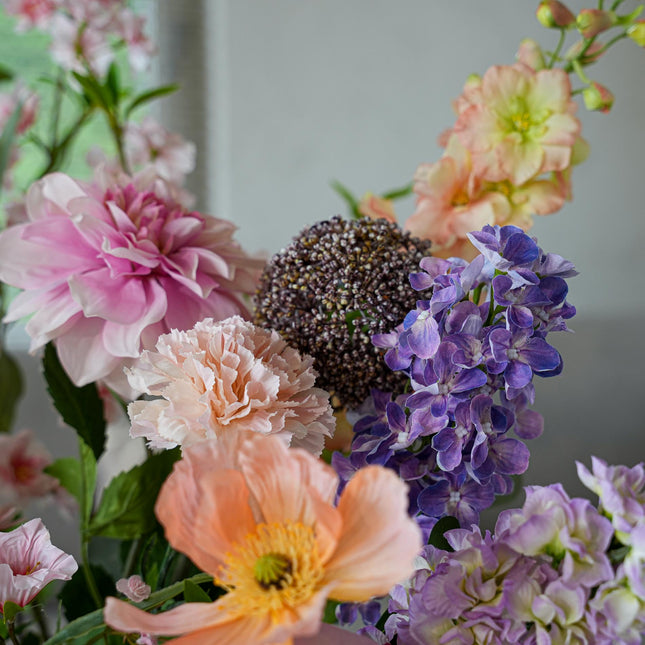 Kunstbloemen Boeket - Pastel Meadow Deluxe - Real Touch - 15 Stelen - ↑ 100 cm