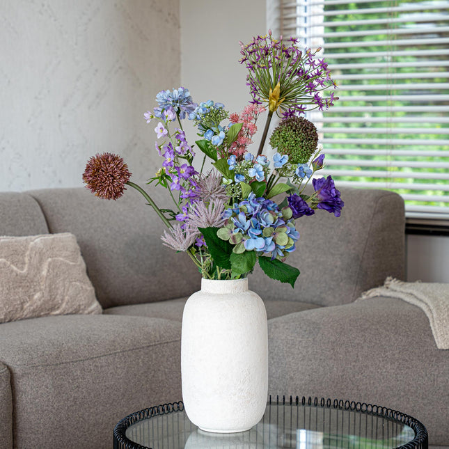 Kunstbloemen boeket - Purple Bloom Deluxe - Real Touch - 10 stelen - ↑ 90 cm 