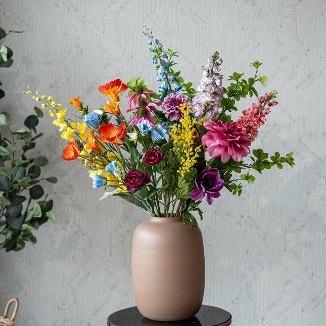 Kunstbloemen boeket - Bold & bright Deluxe - Real Touch - 16 stelen - ↑ 85 cm