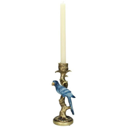 Candle Holder - Blue Parrot ↑ 26 cm