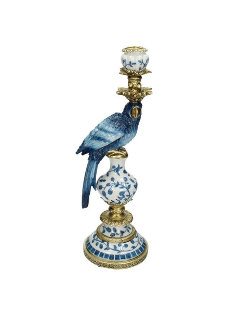 Candle Holder - Dutch Blue Parrot ↑ 40 cm