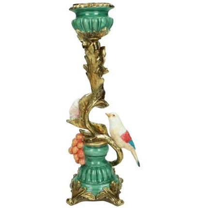 Add a splash of color to your decor with the Hummingbird Multi candle holder. Its vibrant, detailed design brings life to any space, making it a delightful addition indoors or out.  Size: 11 x 29 cm