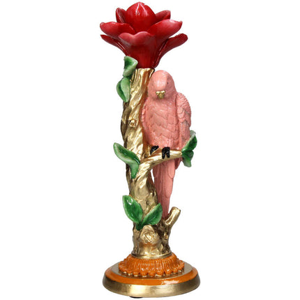 Candle Holder - Pink Parrot ↑ 26 cm