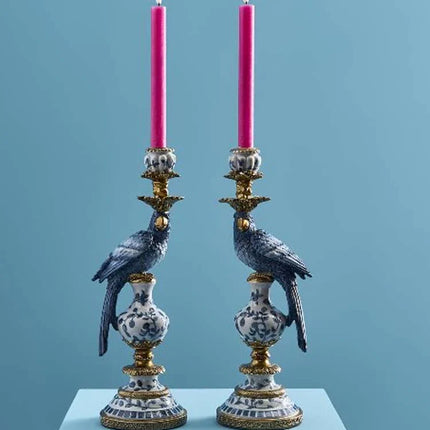 Candle Holder - Dutch Blue Parrot ↑ 40 cm