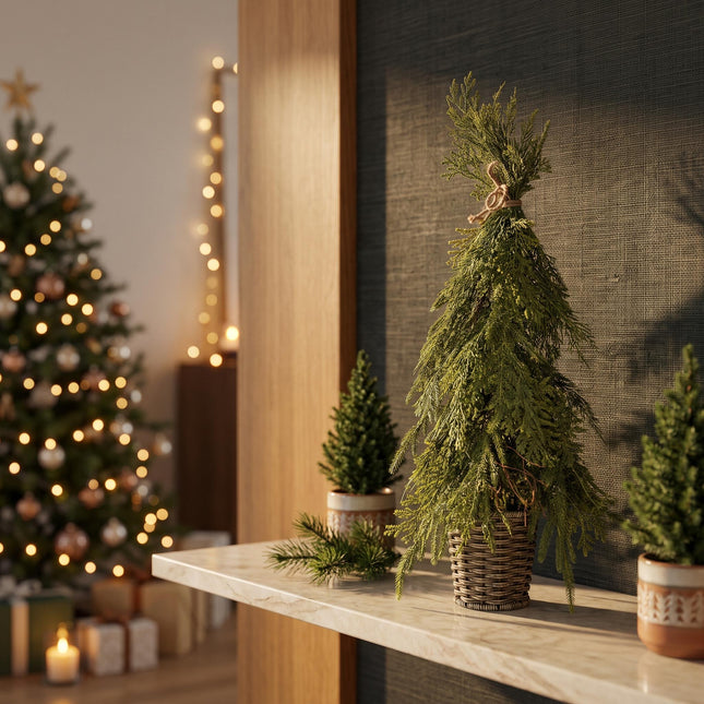 Artificial Cedar mix tree in pot - ↑ 65 cm