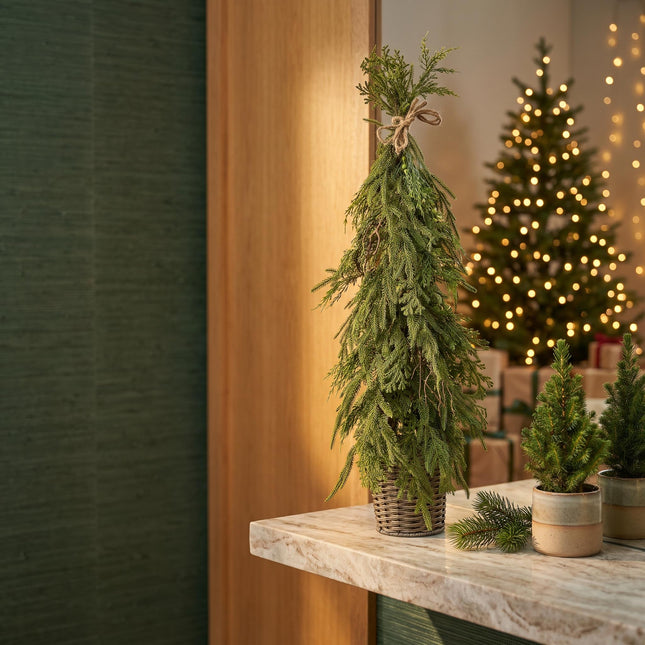 Artificial Cedar mix tree in pot - ↑ 90 cm