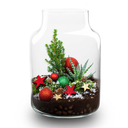 Frosty - Christmas terrarium - Bottle garden DIY kit - Ø 17 cm ↑ 25 cm