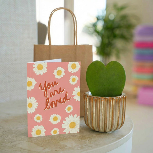 Gift set - Love Set - Heart plant, pot, love card & gift bag