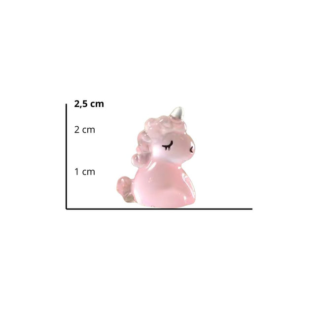 Glow in the dark - Unicorns - Multi ↑ 2,5 cm - 6 pcs