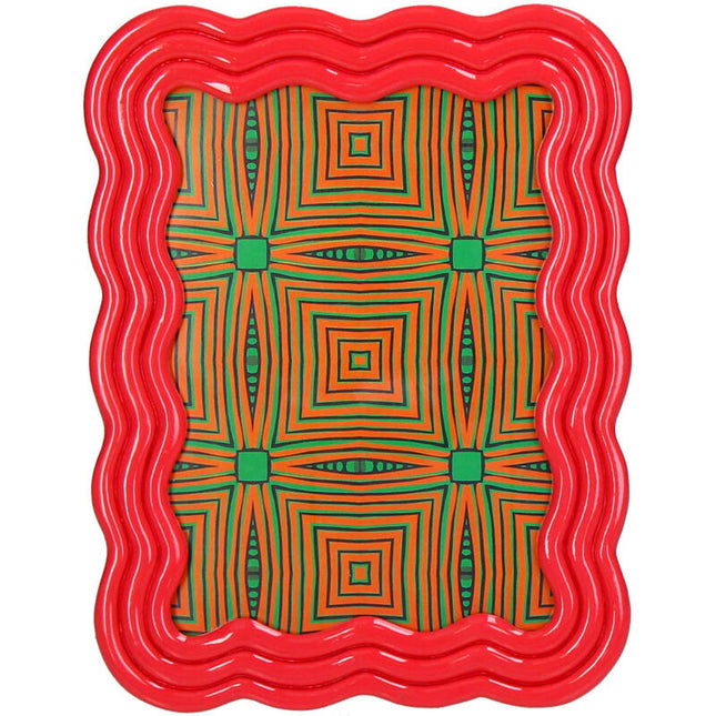 Curved Photo Frame Polyresin - Pink