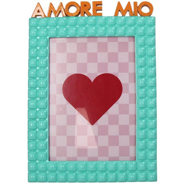 Amore Mio Polyresin Photo Frame Turquoise 13x18cm