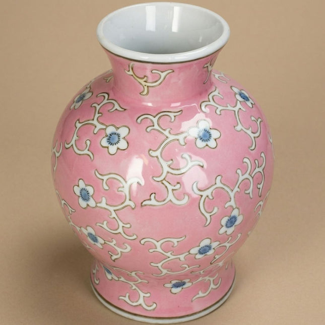 Rosa Porzellanvase - Ø16,5 ↑22,5 cm