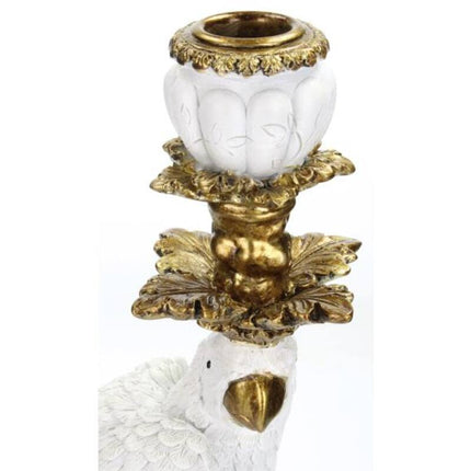Candle Holder with White Bird - ↑ 40 cm