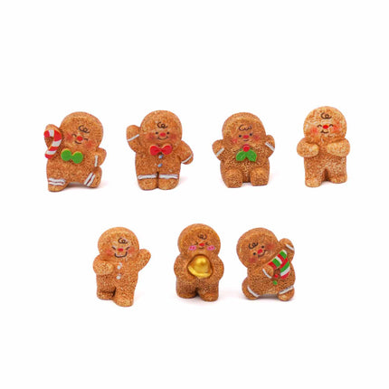 Gingerbread crew - 7 pcs - Miniature figurines - 1-3 cm