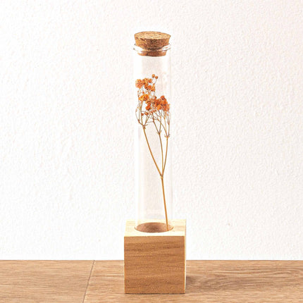 FlowerHero® - Tube S - Wooden Dried flower stand + Dried Floral Arrangement