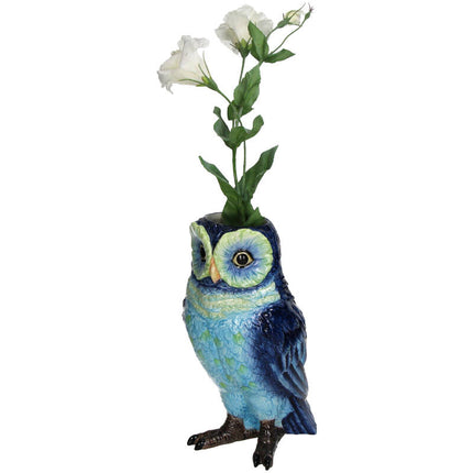 Vase Owl Dolomite Blue - 21,3cm