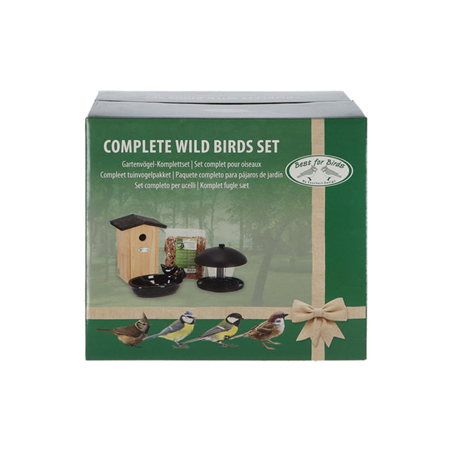 Complete Bird Package - Birdhouse and Bird Food - Garden Accessories