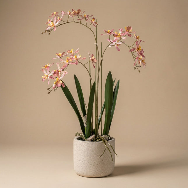 Renanthera Orchidee Roze in pot - 56 cm - Kunstplant