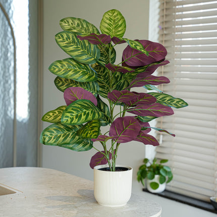 Calathea bush in pot - Artificial plant - 65 cm
