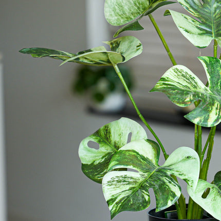 Monstera Busch im Topf 40 cm - Kunstpflanze