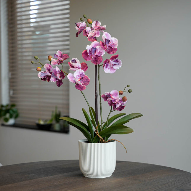 Artificial Orchid Vanda 60 cm - Old pink in pot - Artificial plant