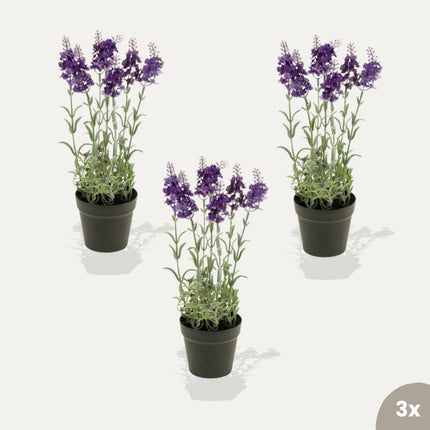 Lavendel 3 stuks - Kunstplanten - Bundelset