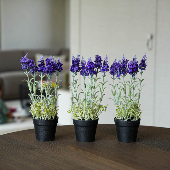 false lavender plants Lavender 3pcs - Artificial Plants- Bundle