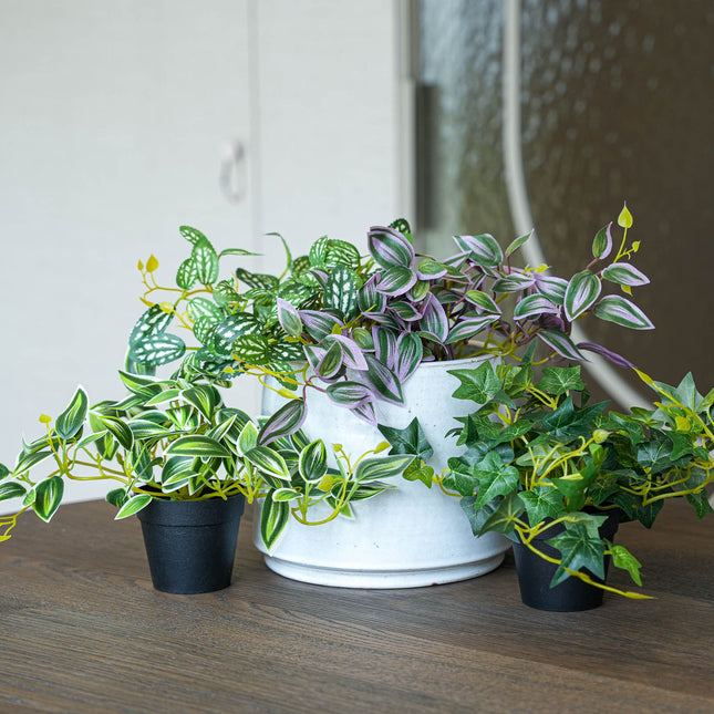 Hangplanten mix - 4 stuks - Kunstplanten - Bundelset