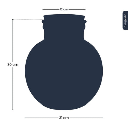 Terrarium fles 'Teddy' - Incl. (LED) kurk - Gesloten terrarium Ø 25 cm ↑ 26.5 cm