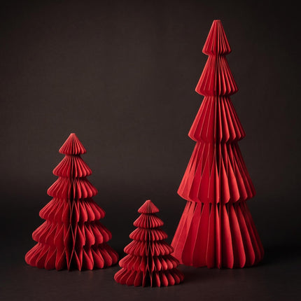 Paper tree - Foldable - Red - 50cm