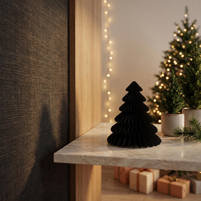 Paper tree - Foldable - Black - 15cm