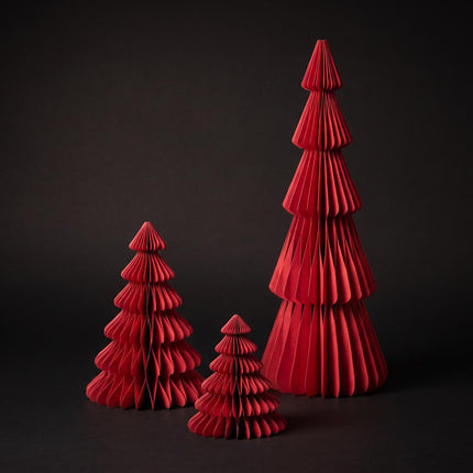 Paper tree - Foldable- Red - 25cm