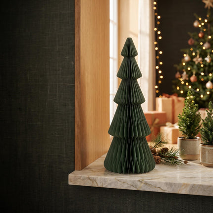Papierbaum grün - Weihnachtsset - 4 Stück