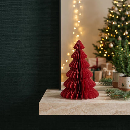 Paper tree - Foldable- Red - 25cm
