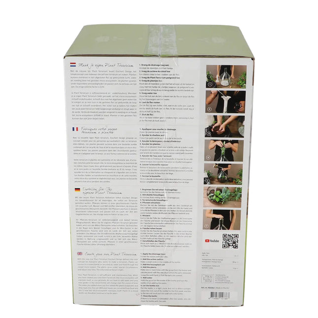 DIY Plant Terrarium Set 5L - Create Your Own Closed Bottle Garden | In Gift Box