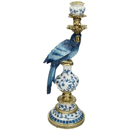 Candle Holder - Dutch Blue Parrot ↑ 40 cm