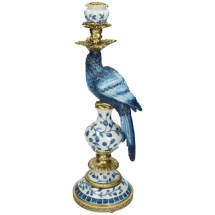 Candle Holder - Dutch Blue Parrot ↑ 40 cm