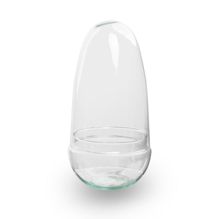 Terrarium fles 'Egg' - Tweedelige stolp - Bolglas - Gesloten terrarium ↑ 25 cm
